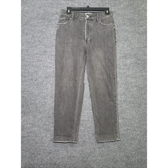 H&M Denim - H&M Jeans Womens 4 Black Straight Denim Dark Wash Casual